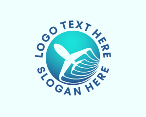 Globe - Travel Airplane Flight logo design