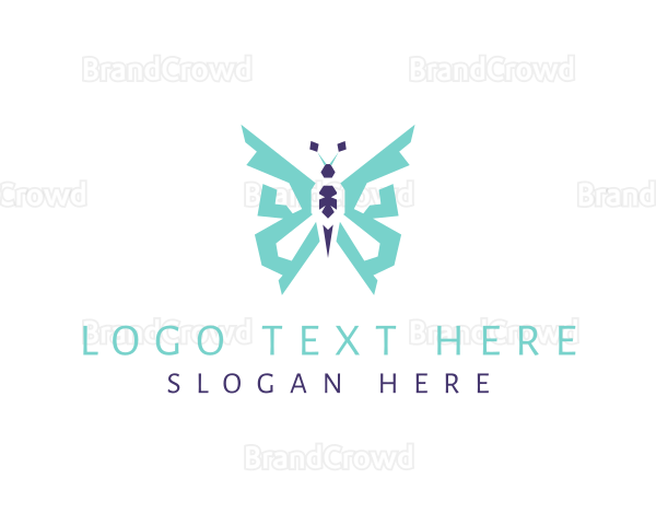 Crystal Butterfly Jewel Logo
