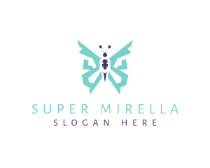 Meditation - Crystal Butterfly Jewel logo design