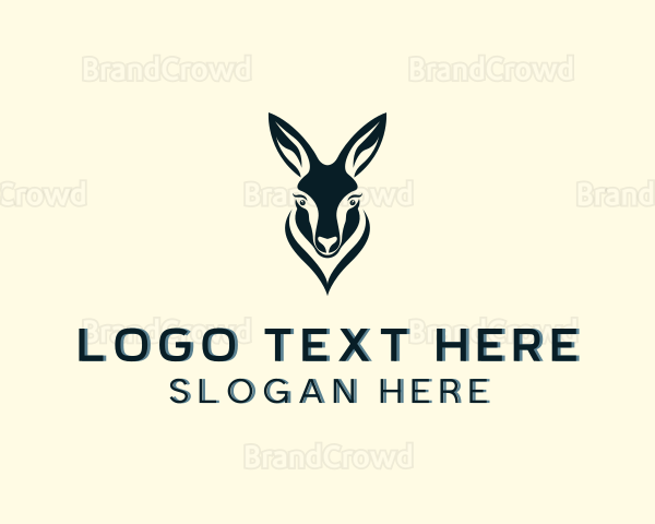 Wildlife Animal Kangaroo Logo