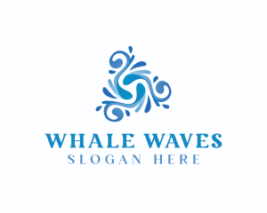 Water Resort Wave logo design