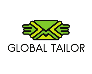 Green Mail Envelope  logo design