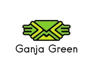 Green Mail Envelope  logo design