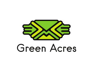 Green Mail Envelope  logo design