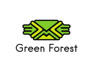 Green Mail Envelope  logo design