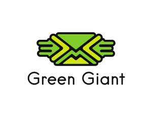 Green Mail Envelope  logo design