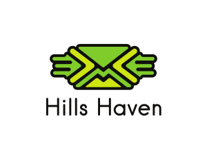 Green Mail Envelope  logo design