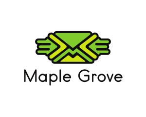 Green Mail Envelope  logo design