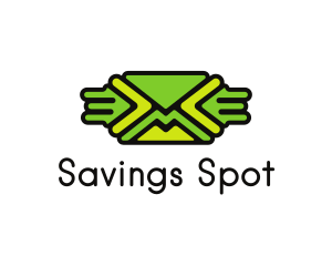 Green Mail Envelope  logo design