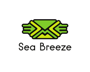 Green Mail Envelope  logo design