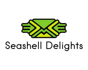 Green Mail Envelope  logo design