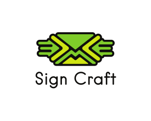 Green Mail Envelope  logo design