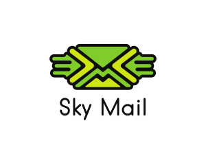 Green Mail Envelope  logo design