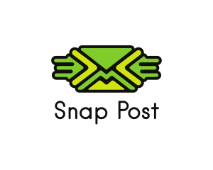 Postcard - Green Mail Envelope logo design