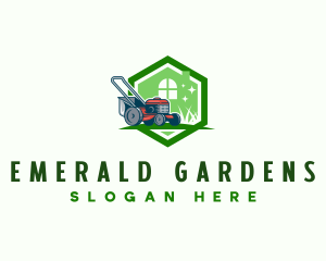 Gardening Lawn Mower logo design