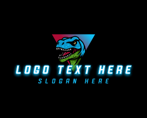 Velociraptor - Gaming Beast Dinosaur logo design