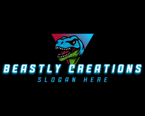 Gaming Beast Dinosaur logo design