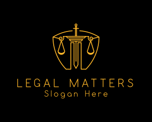 Legislation - Sword Justice Scale logo design
