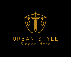 Judiciary - Sword Justice Scale logo design