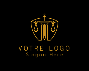 Sword - Sword Justice Scale logo design