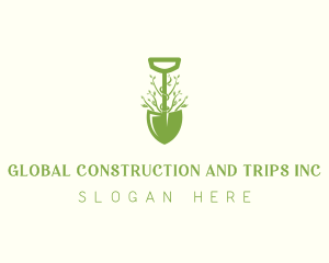 Shovel Landscaping Gardening Logo