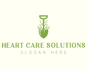 Shovel Landscaping Gardening logo design