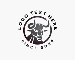 Cattle - Bull Ranch Horn logo design