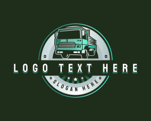 Dump Truck - Logistics Shipping Truck logo design