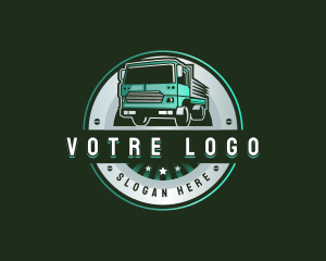 Logistics Shipping Truck Logo
