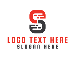 Data Transfer - Modern S Pattern logo design