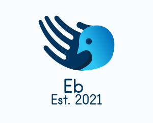 Blessing - Blue Hand Bird logo design