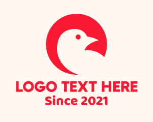 Passerine - Round Sparrow Bird logo design