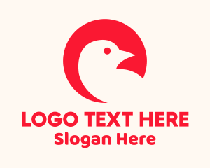 Round Sparrow Bird Logo