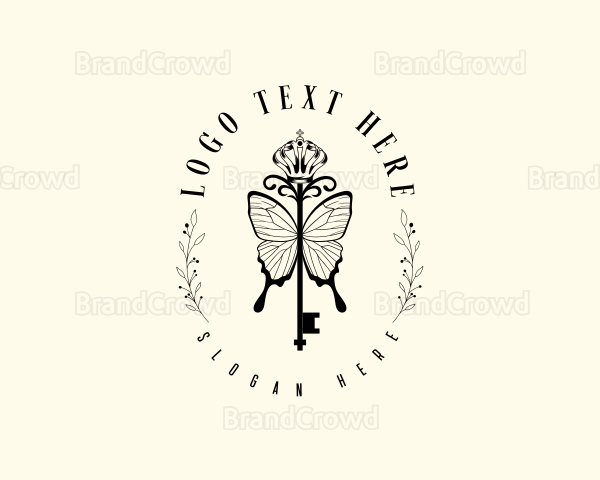 Crown Butterfly Key Logo