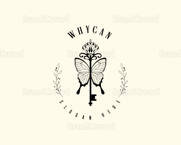 Crown Butterfly Key Logo