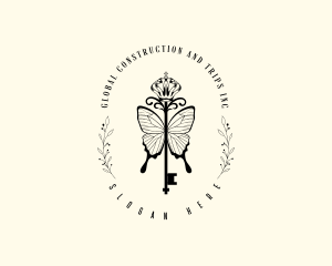 Crown Butterfly Key Logo