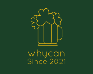 Draught Beer - Clover Beer Pub logo design