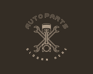 Mechanical Piston Wrench logo design