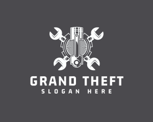 Gear Industrial Piston logo design