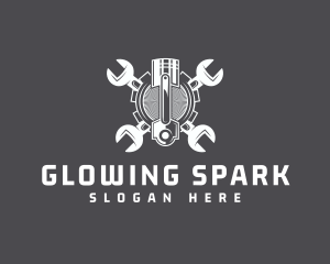 Gear Industrial Piston logo design