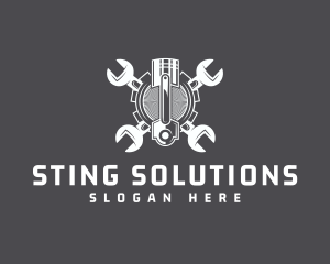 Gear Industrial Piston logo design