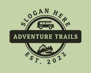 Camping Van Adventure logo design