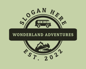 Camping Van Adventure logo design