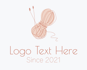 Knitter - Crochet Thread Needle logo design