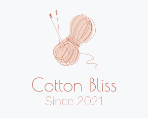 Cotton - Crochet Thread Needle logo design