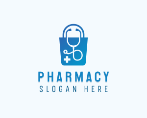 Medical Pharmacy Stethoscope logo design