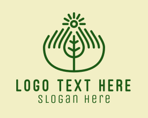 Plant - Farmer Hands Agriculture logo design