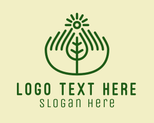 Veggie - Farmer Hands Agriculture logo design