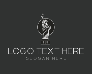 Statue - Minimal Statue of Liberty logo design