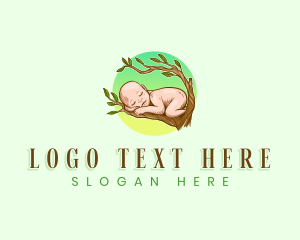 Sleeping - Nursery Baby Child logo design